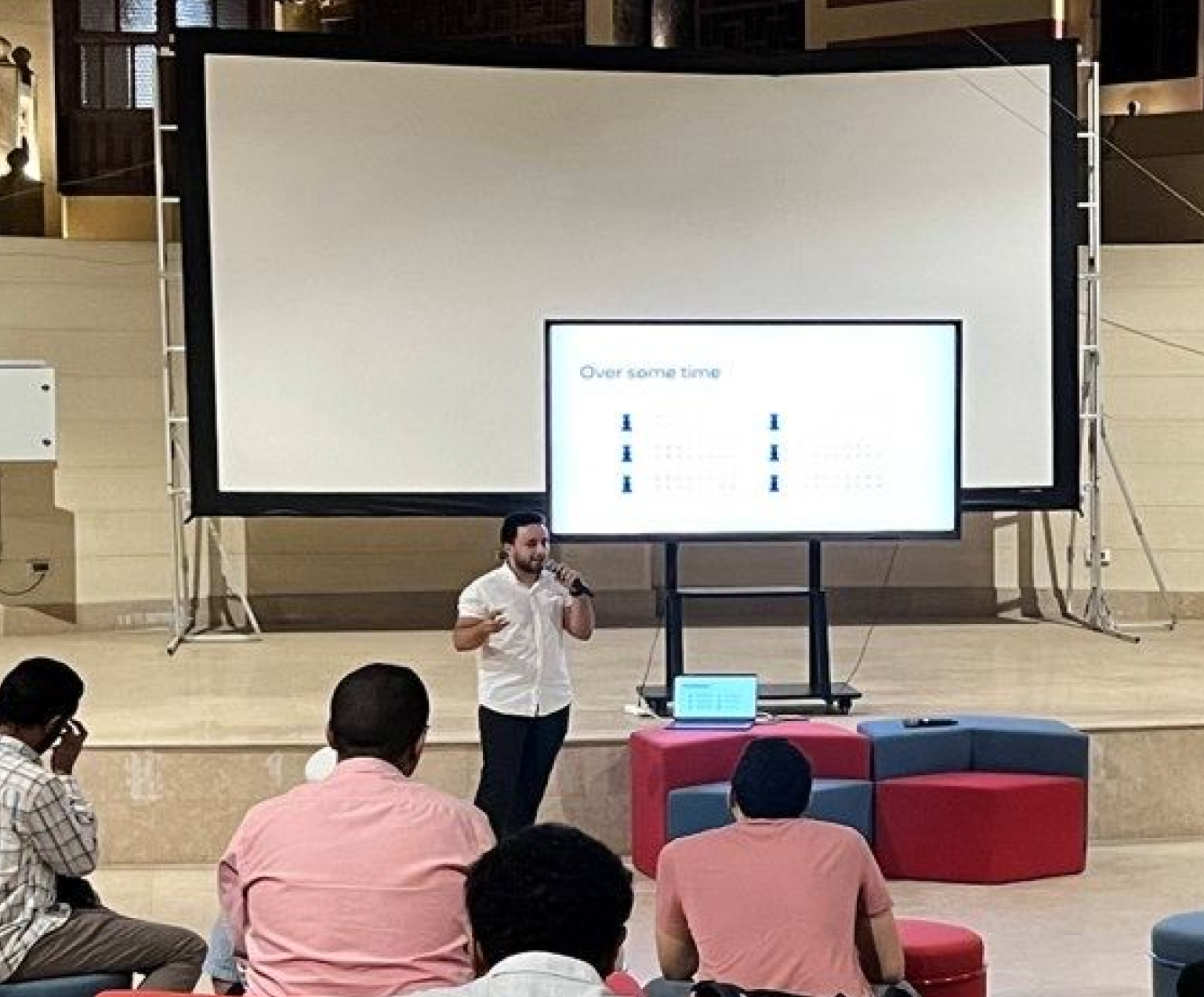 Presentation — screen or stage