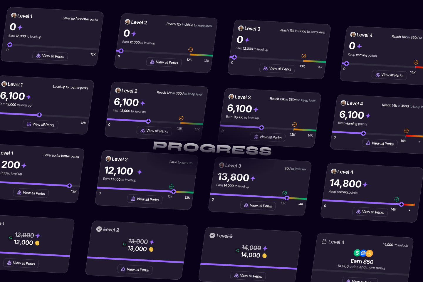 Club Levels — points added after mission approval