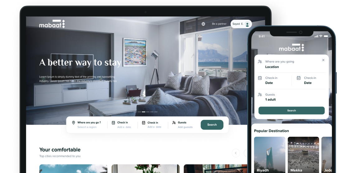 Mabaat booking experience preview